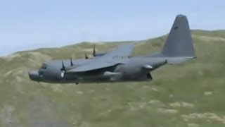 MC130 and C130J low level Mach Loop Wales [upl. by Annovaj437]