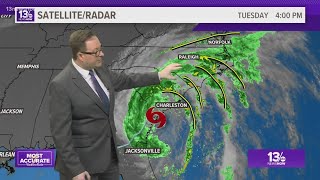 Tracking Debbys path  Tuesday 4 pm update [upl. by Yme]