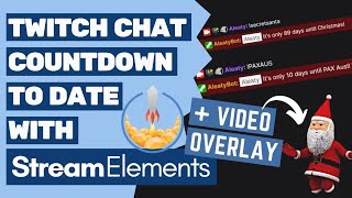 TWITCH COUNTDOWN CHAT COMMAND  StreamElements Tutorial [upl. by Parthen]