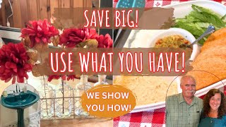 USE WHAT YOU HAVE SAVE BIG MONEY BATHROOM REDO ZERO FOOD WASTE FRUGAL HOME DECOR Frugal Living [upl. by Notluf902]