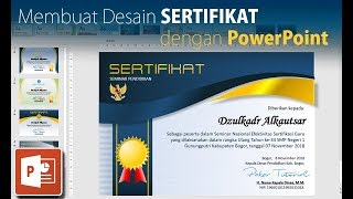 Cara Membuat Desain Sertifikat yang Keren Menggunakan PowerPoint [upl. by Aible402]