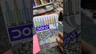 Unboxing Doms Metallic Marker pen calligraphy brushpen howtousebrushpen artdrawingshortsdoms [upl. by Labannah264]