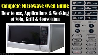 How to Use Microwave Oven  Microwave Oven Uses and Functions  Solo Grill and Convection Microwave [upl. by Sato923]