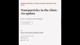 Nanoparticles in the clinic An update  RTCLTV [upl. by Leund]