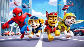 Paw Patrol Ultimate Rescue  Ryder Chase vs SpiderMan Nice or Error 5 Times Challenge With Chase [upl. by Ynnav]