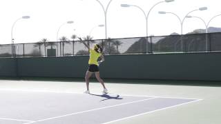 Ana Ivanovic Serve In Slow Motion And Regular Speed  BNP Paribas Open 2013 [upl. by Abel]