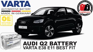 Audi Q2 Battery  Varta Battery Replacement amp Matching REGISTRATION [upl. by Iram]