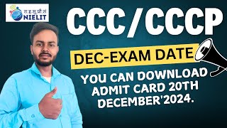 CCCCCC PLUS December 2024 Exam DateNielit ccc december 2024 exam date by baahueducation [upl. by Htebsil]