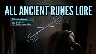 Batman  Arkham Shadow  All Ancient Runes LORE [upl. by Stanfield]