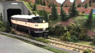 Burlington Northern Executive F9 BN1 amp BN2 Pulling Burlington Passenger Cars [upl. by Nedarb357]