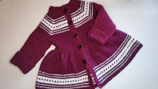 Crochet 55 How to crochet quot Winters talequot cardigancoat Part 2 [upl. by Giraud]