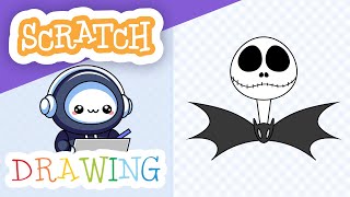 Scratch Drawing  Jack Skellington VERY EASY [upl. by Melia710]