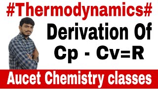 Thermodynamics Derivation of Cp  CvR mayers Relation [upl. by Noellyn]