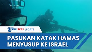 PENAMPAKAN Pasukan Elite AlQassam Menyusup Lewat Laut ke Israel Dibekali Senjata Laras Panjang [upl. by Ahseram]