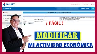 Actualizar  modificar o agregar mi actividad económica en mi ficha RUC  Sunat 2023 [upl. by Hokanson]