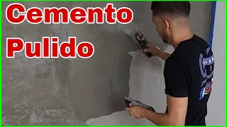 Como hacer una pared en cemento pulido fácilmente  Curso de Cemento Pulido [upl. by Fern690]