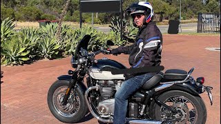 Triumph Bonneville Speedmaster first run around Perth hills with Can Am Spyder [upl. by Xenos187]