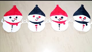 snow man craftpapercraft diy diycrafts crafts craftideas craftvideos snowman [upl. by Ethelyn875]