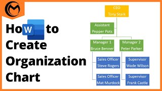 How to Create Organizational Chart in Microsoft Word [upl. by Rann247]