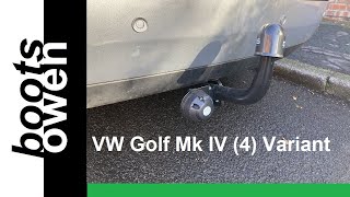 How to fit a tow hitch  DIY  VW Golf Variant estate fitting a tow bar  Mk IV 4 [upl. by Leizahaj]