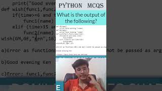 Python MCQ Breakdown Fast  Quick Python Learning infytqmcq infytq shorts python infytqpython [upl. by Oinotla954]