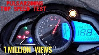 BAJAJ PULSAR 200ns Top Speed test [upl. by Rehsu]