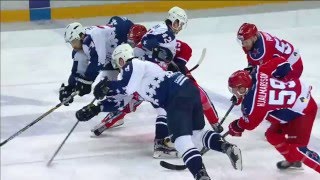 Hjalmarsson backs to the ice after cutface sends Torpedo on vacation [upl. by Eusassilem]