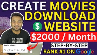 How to Create Movies Downloading Website  Earn Money Online from Copy Paste Work in 2022 [upl. by Eladnek]