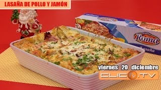 LASAÑA DE POLLO Y JAMÓN [upl. by Frissell]