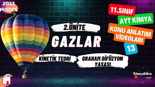 KİNETİK TEORİ  GAZLARIN DİFÜZYONU VE SORU ÇÖZÜMÜ  11SINIF KİMYA  AYT KİMYA [upl. by Eigram]