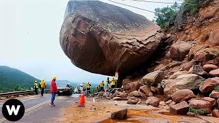 Tragic Moments Most Shocking Rockfalls amp Landslides Filmed Seconds Before Disaster Obsession [upl. by Laius]