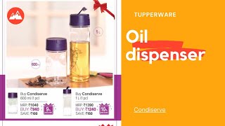 oil dispenser review  tupperwareoildispenser  condiserve  Tupperware oil dispenser [upl. by Darrey]