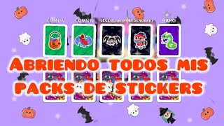 Abriendo todos mis packs de stickers del evento de hallowen 2024 [upl. by Oliy343]