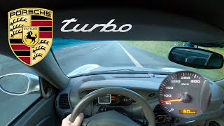 Porsche 996 Turbo Top Speed German Autobahn [upl. by Mecke177]