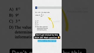 Don’t get tricked by this 2024 SAT Math Question digitalsat [upl. by Navinod]