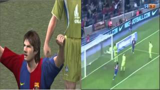 Comparación Gol de Messi PES 6 vs Realidad [upl. by Polish]