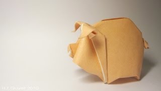 Tutorial  Origami PigPiggy  Lợn con Hoàng Tiến Quyết [upl. by Aicrag588]