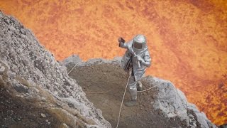 Volcano erupts as scientist takes selfie at craters base [upl. by Ajnek]