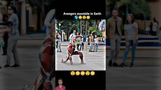 Avengers assemble in Earth 🌎😲😳😳😲 shorts marvel avengersassemble ironman viralvideo [upl. by Tullusus]