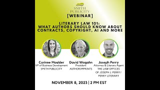 Literary Law 101 What Authors Should Know About Contracts Copyright AI and More [upl. by Johnson]