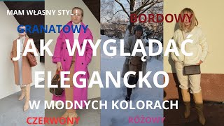 JAK WYGLĄDAĆ ELEGANCKO I MODNIE W KOLORACH 7 KOLORÓW I WIELE ZESTAWÓWootd elegance trend coat [upl. by Boudreaux905]