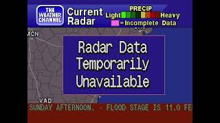 Flooding Rains from TS Debby  Savannah Georgia  Emulated WeatherSTAR 4000 [upl. by Lepp]