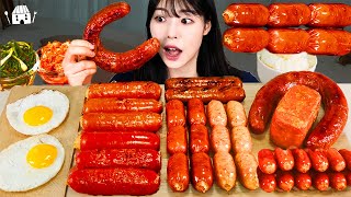 ASMR MUKBANG 직접 만든 모듬 소세지 먹방 amp 레시피 FRIED SAUSAGE EATING [upl. by Essile328]