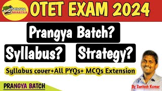 OTET Exam Strategy PRANGYA BATCH  Target 100 SSD Exam [upl. by Riha241]