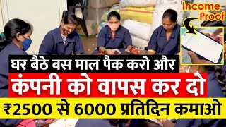 👉Packing Job at Home  Work From Home Jobs  घर बैठे पैकिंग करें  Packing Jobs With Income Proof [upl. by Niwrehs]