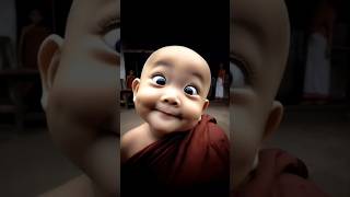 Little Monk So Cute Baby 🌲🌲🐥🐥trending cute babymonk monk explore youtubeshorts viralvideo [upl. by Halona]