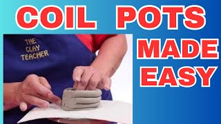 Making a Simple Clay Coil Pot  Teaching Clay to Elementary Students  Episode 8  Part 1 [upl. by Brittany]