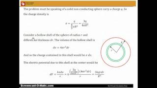 Electric Potential due to Non Conducting Sphere  Free IIT JEE Video [upl. by Aneer]