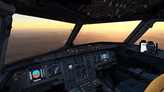 Stunning San Diego Sunset amp Flaps 3 Landing  Fenix A320  MSFS [upl. by Scopp]