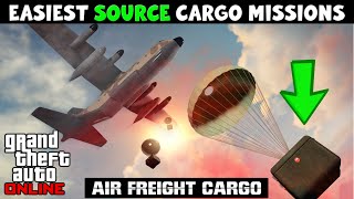 EASIEST AIR FREIGHT CARGO SOURCE MISSIONS  GTA ONLINE HELP GUIDE [upl. by Dnilasor]